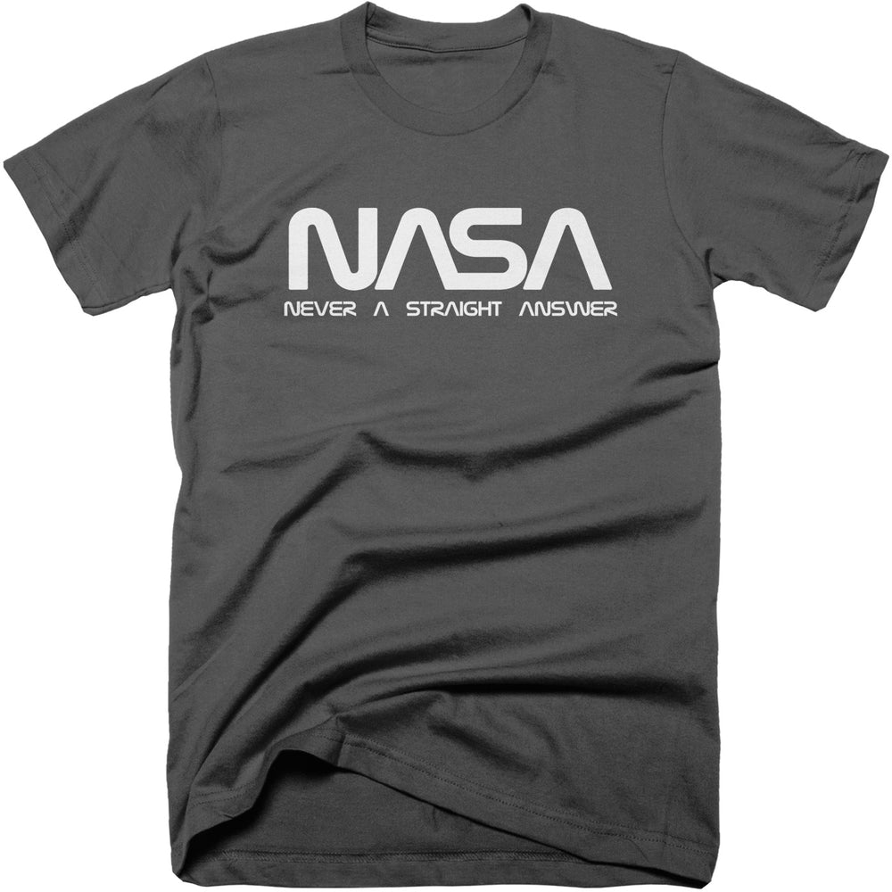 On Sale - NASA Never A Straight Answer - (Dark Grey, 2XL)